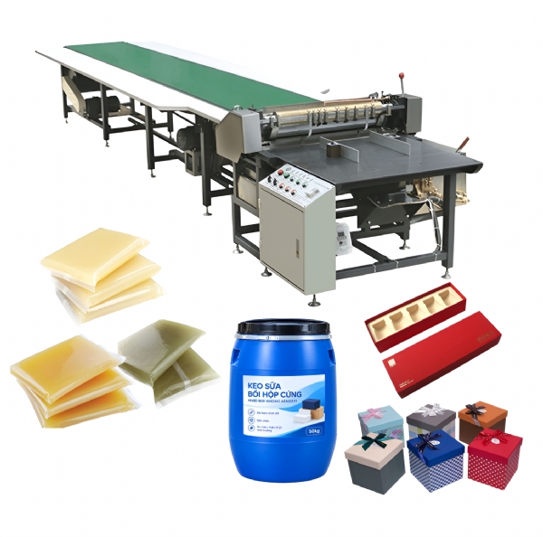 Máy bồi keo bán tự động